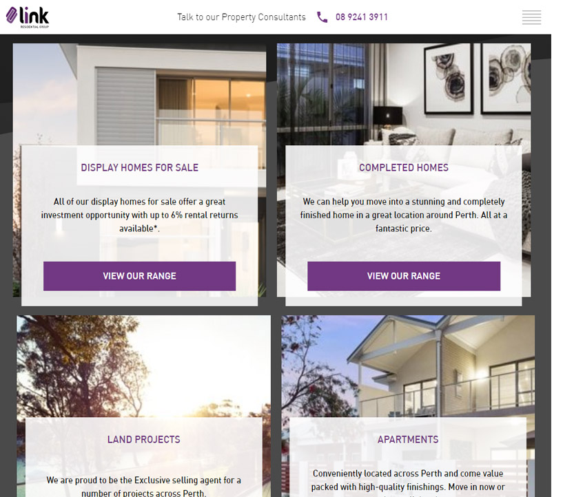 real estate Web Design Design Example
